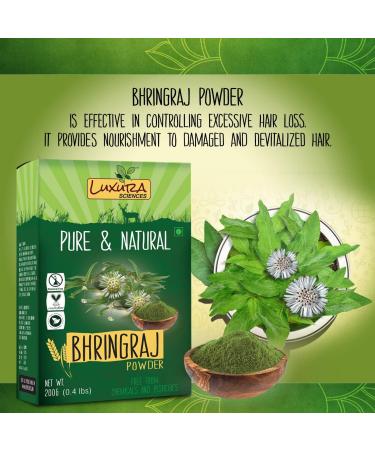 Luxura Sciences Natural Bhringraj Powder for hair growth and conditioning 200 Grams (Eclipta Alba) by Luxura Sciences - Buy Online on GoSupps.com