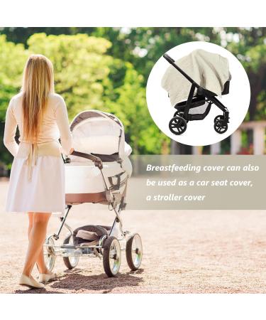 Soft & Breathable Cotton Breastfeeding Cover - Khaki | Nursing Essentials for New Moms - Buy Online on GoSupps.com