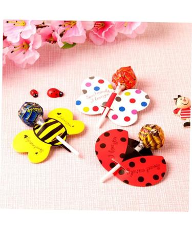 ABOOFAN 100pcs Lollipop Decoration Lollipop Card Packaging Decoration Card Decorative Card Message for Lollipop Decorate Lollipop As Shown 8.50X5.50X0.20CM - Buy Online on GoSupps.com