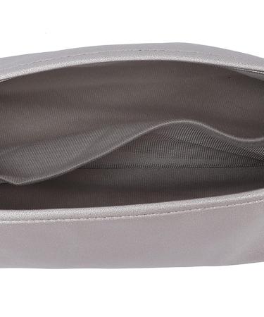 Hair Dryer Storage Bag | PU Leather Carry Bag with Hanging Hook - Silver | International Shipping Available - Buy Online on GoSupps.com
