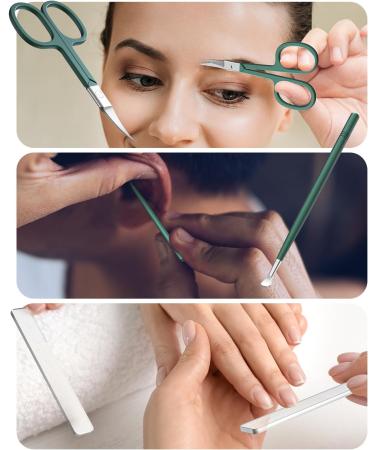 Nice Nail Clipper Set 5-in-1 Premium Grooming Set: Nail File Ear Pick Facial Hair Scissors and Mirror in Elegant Storage Box Manicure Set Nail Clippers Pedicure Kit Slant EDG Toenail Clipper - Buy Online on GoSupps.com