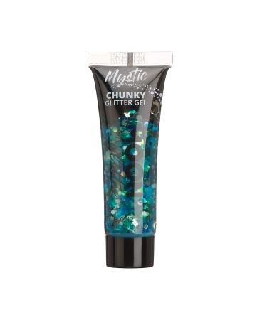 Mystic Chunky Face & Body Glitter Gel by Moon Glitter - Atlantis - Cosmetic Festival Glitter Face Paint for Face Body Hair Nails - 12ml - Buy Online on GoSupps.com