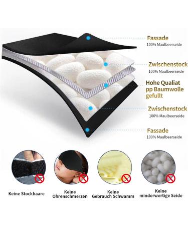 Yunchi 100% Silk Eye Mask for Men & Women - Comfortable Bio Satin Sleeping Mask 19 Momme Pure Mulberry Fabric Peacock Blue - Buy Online on GoSupps.com