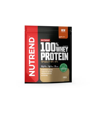 Nutrend 100% Whey Protein Powder Muscle Building and Recovery Powder With Glutamine and Amino Acids 1000g Caramel Latte
