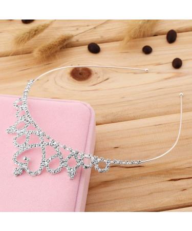 Kids Flower Girl Children Wedding Prom Tiara Crown Headband - Kid Size Baby Princess Headband Girls Hair Band Hair Accessories - Silver - Buy Online on GoSupps.com