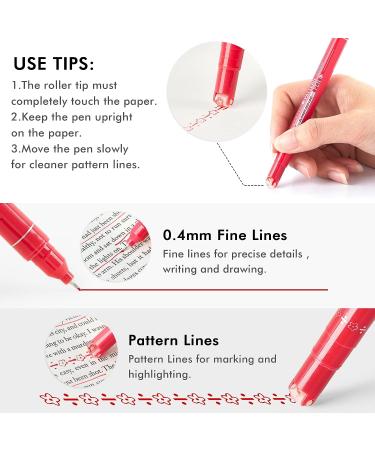 AOROKI 12 Colored Curve Highlighter Pen Set - Dual Tip Markers for Journaling & Drawing - 10 Shapes - Office & School Supplies for Kids & Adults - Buy Online on GoSupps.com
