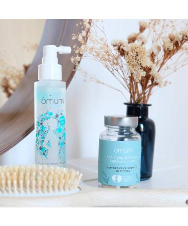 OMUM - In&Out Hair Duo Gift Box: 1 Organic Boost Lotion + 1 Anti-Hair Loss Food Supplement - Stimulates hair growth strengthens from 45 days - Natural France Vegan - Buy Online on GoSupps.com