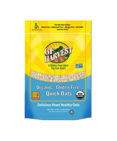 GF Harvest Gluten Free Organic Quick Oats, 32 Ounce Bag 32 Ounce Bag (Pack of 1)