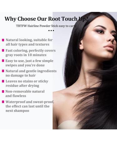 Root Touch Up Hairline Powder Stick - Waterproof Temporary Gray Coverage for Dark Black Hair | Hair Shading Sponge Pen & Filler 1 oz - Buy Online on GoSupps.com
