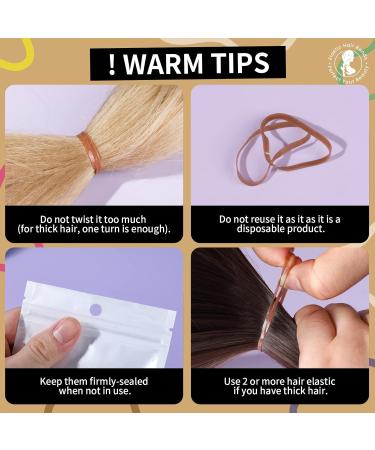 Teenitor 300pcs Elastic Hair Bands - Light Brown Rubber Ties for Kids & Teens | Best Small Hair Accessories - Buy Online on GoSupps.com