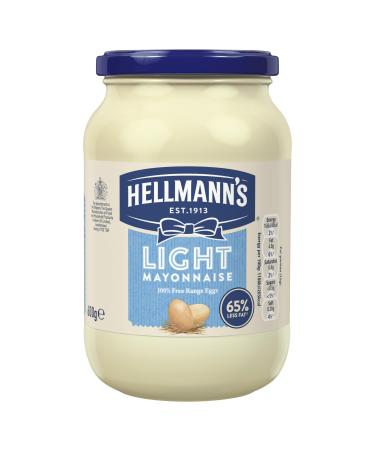 Hellmann's Light Mayonnaise made with 100% free-range eggs light mayo with 65% less fat* 600 g Mayonnaise 600 g (Pack of 1)
