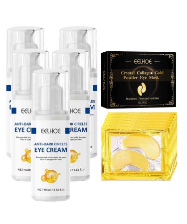 Jasmine ointment dark circles eye cream with collages and aloe vera eye cream against wrinkles and dark circles remove tear bags and swelling 100ml (5PC)
