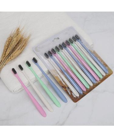 SUICRA Travel Toothbrush Set - 10 Pcs Soft Charcoal Handle for Family Oral Care - Portable & Stylish - Buy Online on GoSupps.com