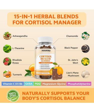 15-in-1 Cortisol Gummies Cortisol Supplements with Magnesium Glycinate Ashwagandha Rhodiola Rose and L-theanine Complex for Relaxation Zzz Support and Cortisol Levels Orange Flavor 60 Count 60 Count (Pack of 1) - Buy Online on GoSupps.com