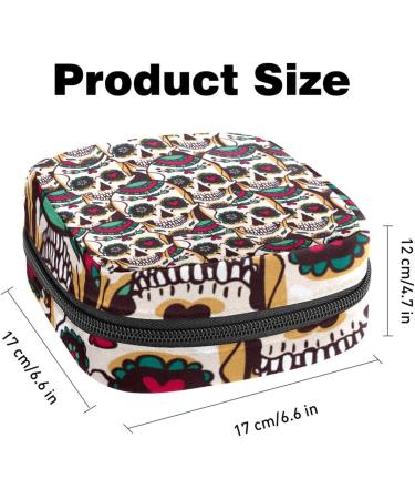 Javenproeqt Women's Bandage Storage Bag | Large Reusable Organizer for Girls & Women | First Period Pocket | Hand-Drawn Design | 17x17x12 cm | Yellow Multicolored - Buy Online on GoSupps.com