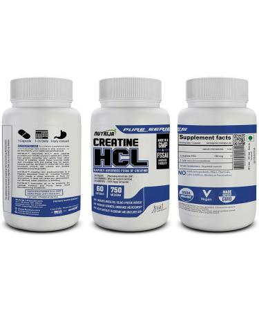 Creatine HCL 750MG - 60 Capsules - Buy Online on GoSupps.com