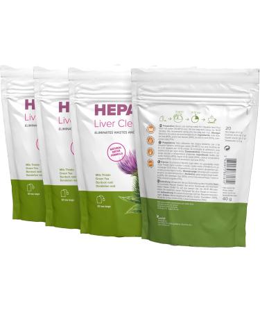 HepaFar Liver Detox Tea - Green Tea Dandelion & Climbing Root | 80 Tea Bags - Detoxify Your Liver - Sensilab - Buy Online on GoSupps.com