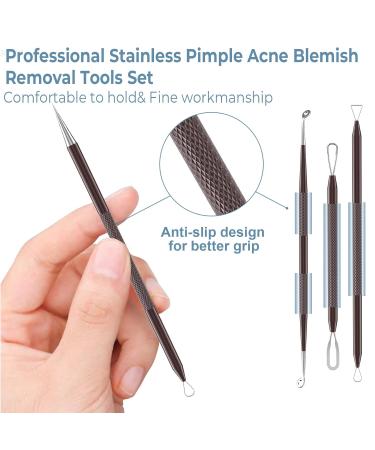 15 PCS Pimple Popper Tool Kit | Blackhead Remover & Acne Extractor Set with Metal Case - Buy Online on GoSupps.com