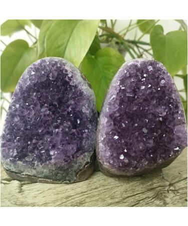 Amethyst Rough Stone 2pcs Natural Uruguay Dream Amethyst Quartz Crystal Cluster Specimen Gifts 500-600g/pc - Buy Online on GoSupps.com