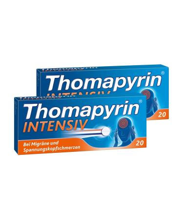 Thomapyrin INTENSIV tablets - triple power for more intense headaches & migraines - 2 x 20 pieces 20 pieces (pack of 2)