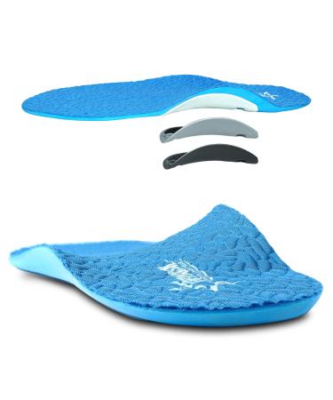 Adjustable Arch Support Pads Orthopedic Insoles Relieve Plantar Fasciitis Women or Men Standing All Day for Work Foot Pain Relief Insoles Flat Feet Inserts High Arch Insole Arch Support Inserts Blue L | Mens 7 1/2 - 9 1/...