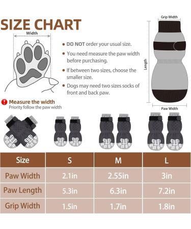Pupeck Dog Socks - Anti-Slide Paw Protection for Small Medium & Large Dogs | Indoor & Outdoor Use | Summer Heat & Hardwood Floor Safety - Pack of 6 Gray - Buy Online on GoSupps.com