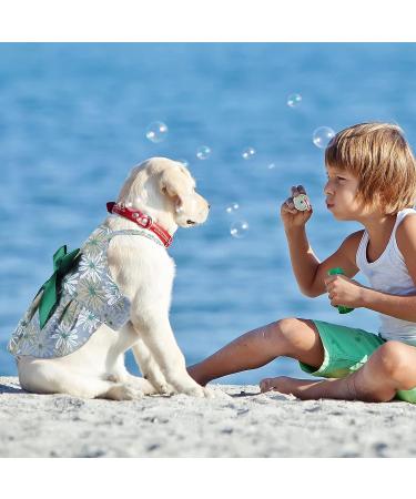 Pet Bowknot Princess Dress - Floral Vest Skirt for Small Dog Cat - Rosette Sundress - Summer Apparel (L 7-9lbs) - Buy Online on GoSupps.com