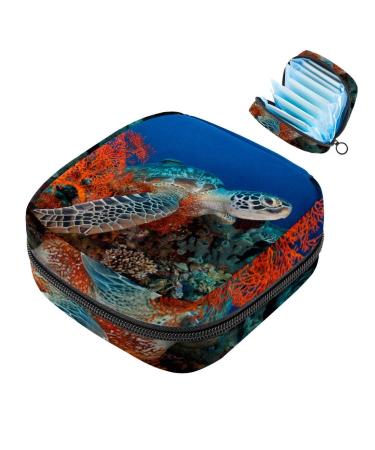 Sanitary-napketten storage bag sea turtle menstrual cup portable women's bandages storage bags female menstruation first period bag