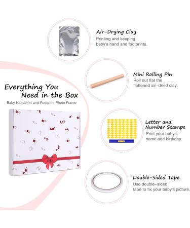 Baby Hand and Footprint Kit Picture Frame Clay Set | Newborn Girls & Boys Photo Frame | Keepsake Baby Shower Gift for New Parents - Buy Online on GoSupps.com