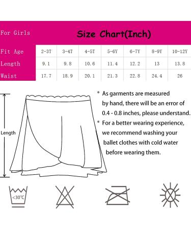 Domusgo Girls Ballet Dance Chiffon Skirt - Pink/Black - Ages 2-12 - Dancewear for Kids - Buy Online on GoSupps.com