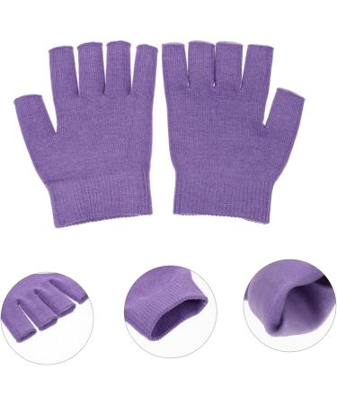 minkissy 1 Pair Gel Moisturizing Gloves Knitted Typing Gloves Fingerless Moisturizing Gloves Overnight Moisturizing Gloves Winter Gloves Men Silk Spa Moisturizing Socks Purple Dipping Miss - Buy Online on GoSupps.com