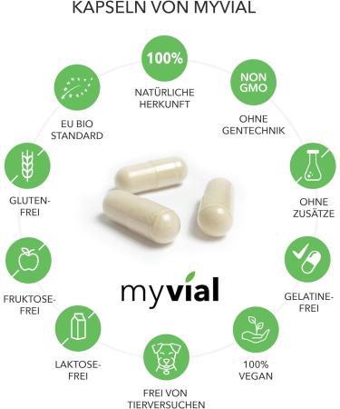 Myvial Bio Cordyceps Capsules | Vegan 120 Pieces | 60-Day Supply | 500mg | Immune Support & Endurance | Plastic-Free Packaging - Buy Online on GoSupps.com