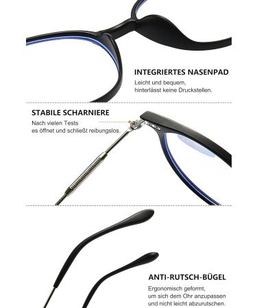 Lanomi Blue Light Filter Reading Glasses for Men & Women - UV400 Protection Anti-Fatigue Oval Frame 2.0 Diopters - Buy Online on GoSupps.com