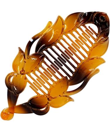 Topkids Accessories Hair Banana Clips Banana Fish Women Ladies Girls Kids Long Thick Wide Tooth Comb Pins Light Double Grippers Styling Products (Tort Flower Banana Fish Clip 14cm 5.5") - Buy Online on GoSupps.com