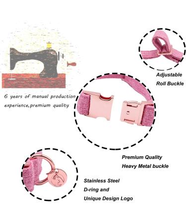 Dogwong Pink Dog Collar with Removable Fly | Adjustable & Comfortable Pet Collar for Small to X-Large Dogs | Perfect Gift for Boys & Girls - Buy Online on GoSupps.com
