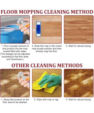 Powerful Decontamination Floor Cleaner 100ml Household Floor Cleaners Multi-purpose Floor Cleaner Wood Floor Cleaner and Polish Mop Cleaning Solution for Marble Carpet (1pc) - Buy Online on GoSupps.com