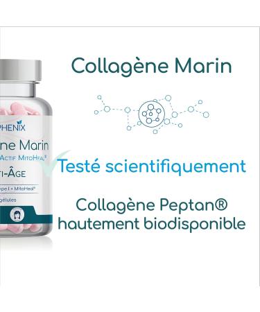 Bioph nix MitoHeal Marine Collagen + Bioactive Complex 90 Vegetable Capsules - Anti-Aging - Hydrated Skin and Joint Comfort - Collagen Peptides Type I Peptan - Rich in Polyphenols - Buy Online on GoSupps.com