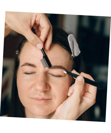 FOMIYES 1 Set Eyelash Comb Metal Brow Lash Makeup Brush Brow Makeup Brush Brow Brush with Bag Brow Spoolie Brush Eyebrow Comb Brush The Lash Tool Steel Needle Girl Wooden Handle Metal Comb 15x1.8cm Black - Buy Online on GoSupps.com