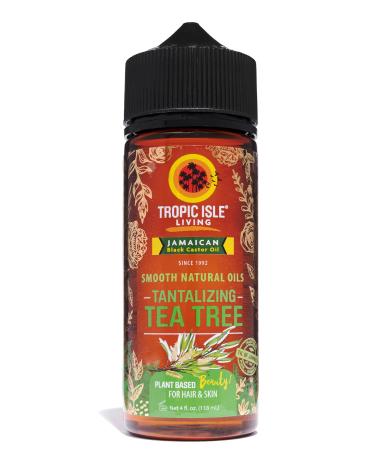 Tropic Isle Living Smooth Natural Oils for Hair Growth & Natural Skin Care | Refreshing Fragrance | Hydrating message oil | Skin care treatment | Hot Oil Treatment 4oz (Tantalizing Tea Tree)