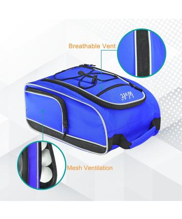 Wolt Golf Shoe Carrier Bag - Large Sports & Travel with Ventilation Double Outer Pocket for Men & Women - Blue - Buy Online on GoSupps.com