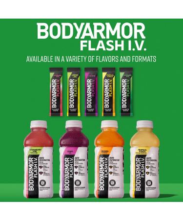 BODYARMOR Flash IV Electrolyte Packets Strawberry Kiwi - Zero Sugar Drink Mix Single Serve Packs Coconut Water Powder (15 Count) (Pack of 2) Strawberry Kiwi 0.25 Ounce (Pack of 30) - Buy Online on GoSupps.com