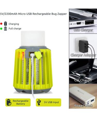 TULAER Camping Bug Zapper & LED Lantern & Flashlight 3 in 1 Rechargeable Mosquito and Fly Killer Electric Killing Lamp Portable Camping Gear for Outdoors - Buy Online on GoSupps.com