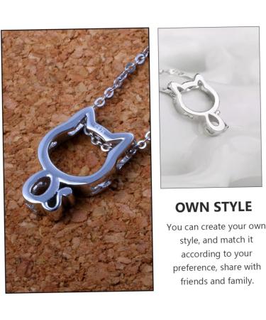 TEHAUX 1pc Cutout Cat Pendant A Necklace Cat Lovers Jewelry Delicate Choker Pendant Fashion Decorate - Buy Online on GoSupps.com