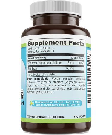 Livamed - Iron Veg Caps - Whole Food Essentials 60 Count - Buy Online on GoSupps.com
