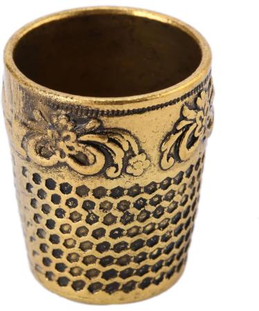 Mtsooning Sewing Thimble  0.9inch Brass Ring Thimbles  Metal Finger Protector  Antique Fingertip Shield Quilting Accessories for Embroidery Needlework Knitting DIY Crafts Tools Gold - Buy Online on GoSupps.com