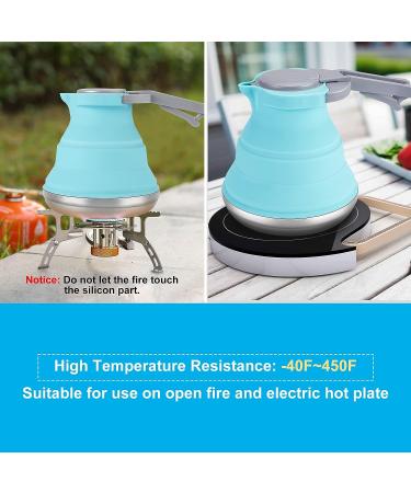 Portable Collapsible Camping Kettle 1.5L | Foldable Silicone Coffee Pot with Collapsible Bowl & Cups - Ideal for Outdoor Camping, Hiking, Travel | Excellent Gift Idea - Buy Online on GoSupps.com