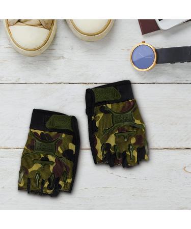 Children's Military Half Finger Motorcycle Gloves - Small Kids Cycling & Skating Gloves - Lightweight Exercise & Workout Accessories - Buy Online on GoSupps.com