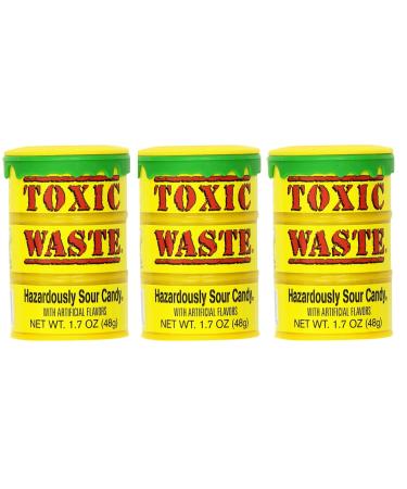 Toxic Waste 1.7-Ounce Drums Yellow 3 Units