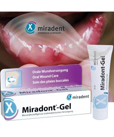 Miradent Miradont Gel 15 ml | Oral Care & Protection Against Aphthae Inflammation & Mouth Lesions | Preservative-Free Solution for Irritated Mucosa - Buy Online on GoSupps.com