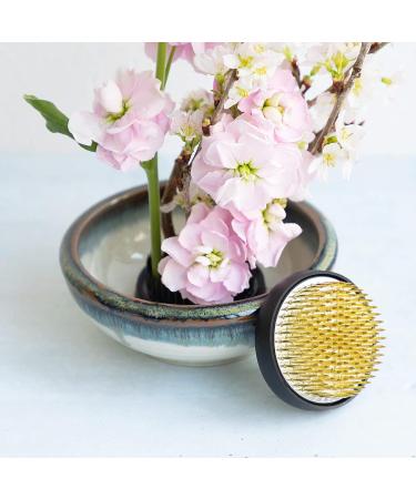 Wazakura Minoyaki Series Japanese Ikebana Essential Tool Kit - White & Blue Kenzan + Brass Kenzan - Floral Arranging Set - Buy Online on GoSupps.com